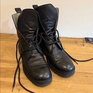 Black Leather Men's Boots